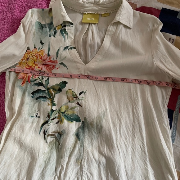 MAEVE Anthropologie Watercolour Floral Print Oversized Tunic Size Small - Picture 8 of 13